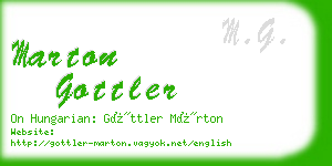 marton gottler business card